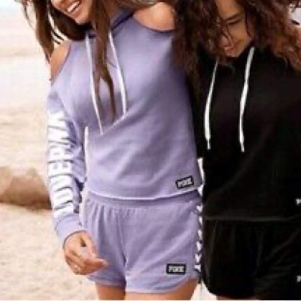 PINK by Victoria’s Secret 2 piece set cutout hoodie short